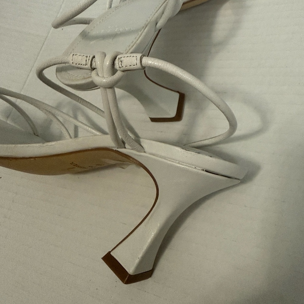 Marc Fisher LTD - Davia Heeled Sandal - White - Size 8M - Well Loved - Picture 9 of 9